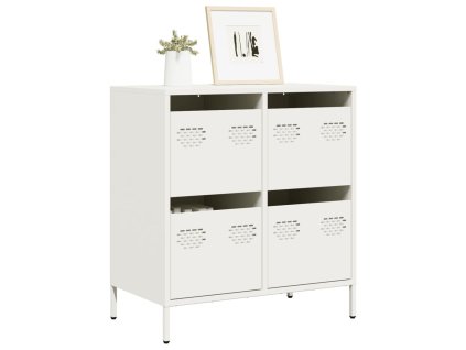 Komoda biela 68x39x73,5 cm oceľ valcovaná za studena 851261