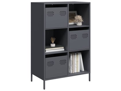 Vysoká skrinka antracit 68x39x103,5 cm oceľ 851408