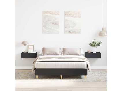 Posteľný rám bez matraca čierny 120x190 cm kompozitné drevo 861076