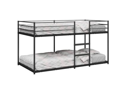 Poschodová posteľ bez matraca Čierna 80x200 cm Oceľ 4019875