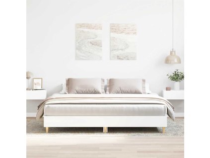 Posteľný rám bez matraca biela 180x200cm kompozitné drevo 3329021