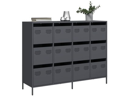 Príborník Antracit 135x39x103,5 cm Oceľ valcovaná za studena 3307175