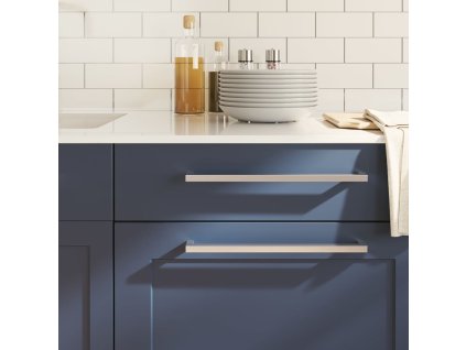 Rukoväte na skrinku 10 ks strieborné 320 mm nehrdzavejúca oceľ 3203669