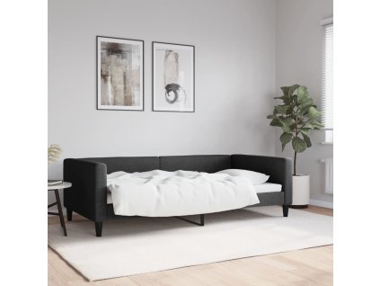 Denná posteľ čierna 100x200 cm látka 353990