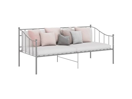 Rám rozkladacej pohovky sivý kovový 90x200 cm 324775