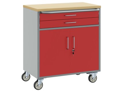 Pracovná skrinka so zámkom 2 pcs Čierna a Šedá 100 x 55 x 85 cm 3321362