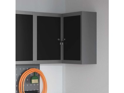 Skrinka na náradie s poličkou Čierna a Šedá 55 x 55 x 55 cm 4103467