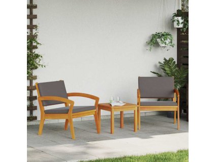 Bistro súprava s vankúšom 3 pcs Hnedá Polyester 4106470