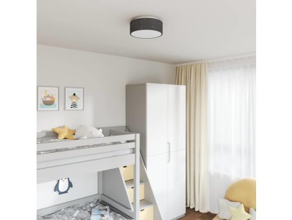 Stropná lampa so bodmi Čierna 30 x 30 x 13,5 cm látka 42001210