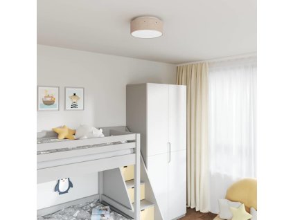 Stropná lampa so bodmi Sivohnedá 30 x 30 x 13,5 cm látka 42001213