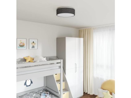 Stropná lampa so bodmi Čierna 38 x 38 x 13,5 cm látka 42001214