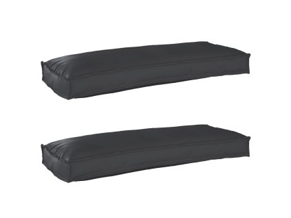 Sada vankúšov na palete 2 pcs Čierna 100 x 40 x 8 cm 42001692