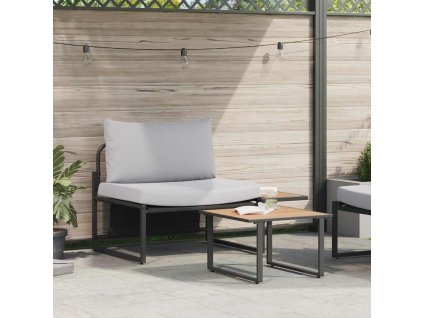 Súprava záhradných pohoviek 2 pcs Svetlosivá Oceľ 42004141