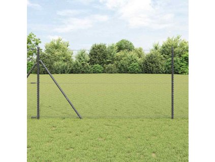 Plot s stĺpmi Sivá 1.4 x 10 m Ocel potiahnutá PVC 3352787