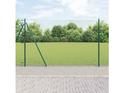 Stĺp na plot. Zelená 25 x 1,6 m (13 mm sieťovina) Ocel a PVC 3353532