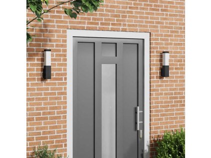 Exteriérové nástenné svietidlo 2 pcs Čierna 10,5 x 6 x 33 cm 4005964