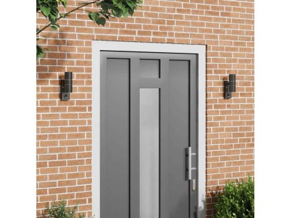 Exteriérové nástenné svietidlo 2 pcs Čierna 7 x 10 x 22 cm 4005998
