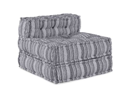 Modulárna pohovka Sivá potlač 70 x 70 x 56 cm látka 4019050