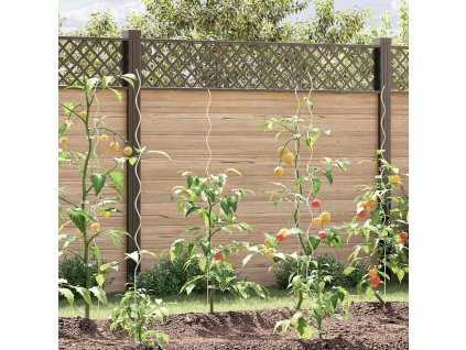 Podpora rastlín 50 pcs Strieborná 110 x 0.6 x 0.6 cm Oceľ 4107049