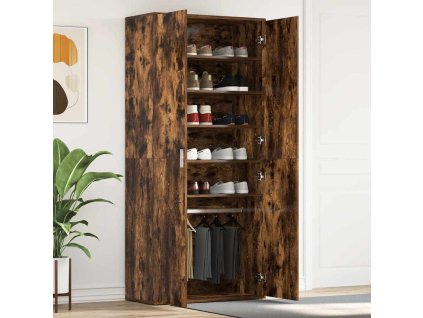 Skriňa na topánky Dymová dub 80 x 39 x 178 cm Kompozitné drevo 3333870