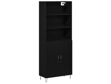 Highboard 2 pcs Čierny dub Kompozitné drevo 3333093