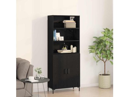 Highboard Čierny dub 69,5 x 34 x 180 cm Kompozitné drevo 3333094