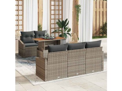 Záhradný jedálenský set Sivá a hnedá 100 x 55 x 73 cm 3349775