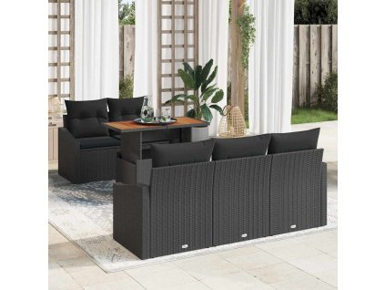 Záhradný jedálenský set Čierna a Hnedá 100 x 55 x 73 cm 3349778