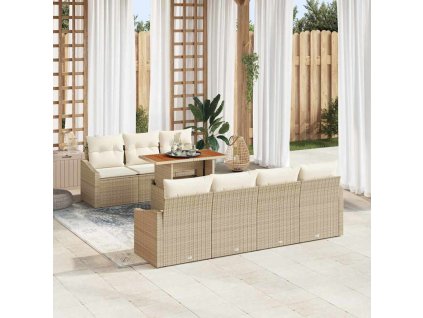 Záhradný jedálenský set Béžová a krémová 100 x 55 x 73 cm 3349798