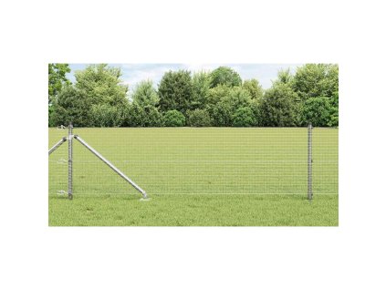 Stĺp na plot. Strieborná 25 x 0,6 m (25 x 25 mm sieťka) Oceľ 3351956