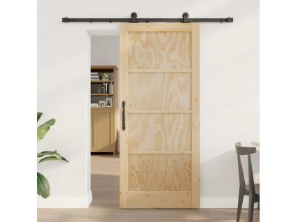 Posuvné dvere Prírodná a čierna 86 x 198,5 cm 3333342