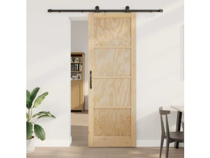 Posuvné dvere Prírodná a čierna 83 x 232 cm 3333368