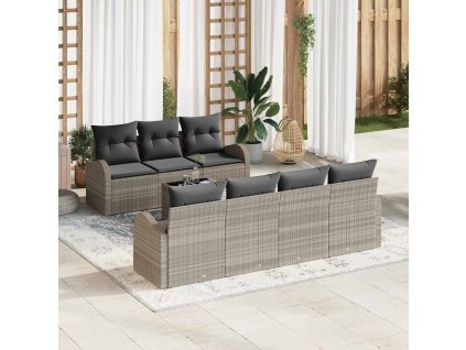 Súprava záhradných pohoviek Svetlosivá 55 x 55 x 37 cm 3345952