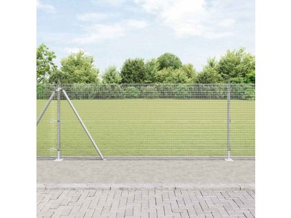 Stĺp na plot. Strieborná 50 x 0,8 m (12 x 12 mm sieť) Oceľ 3352347