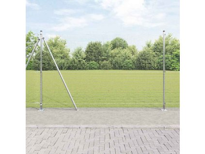 Stĺp na plot. Strieborná 50 x 1,4 m (sieť z 25 x 25 mm) Oceľ 3352362