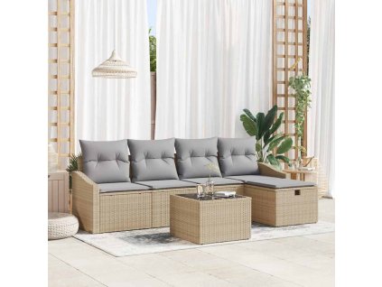 Sada pohoviek s vankúšom 5 pcs polyratan 3360601