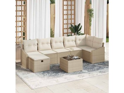 Súprava záhradných pohoviek 8 pcs Béžová 55 x 62 x 69 cm 3360642