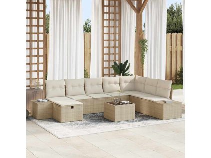 Súprava záhradných pohoviek 9 pcs Béžová 55 x 62 x 69 cm 3360772