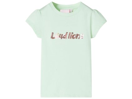 Detské tričko so skoseným rukávom mäkké zelené 104 10640