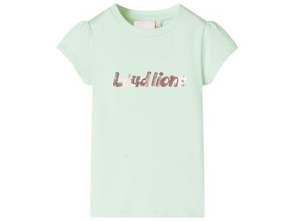 Detské tričko so skoseným rukávom mäkké zelené 128 10642