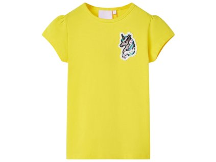 Detské tričko žiarivo žlté 140 10793