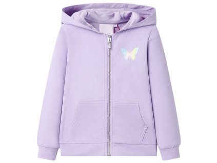 Detská mikina s kapucňou ľaliová 104 10845