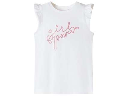 Detské tričko s volánovými rukávmi farba ľanu 128 11322