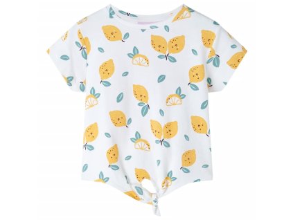 Detské tričko so zaväzovacím lemom farba ľanu 128 11497