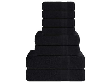 8-dielna sada uterákov FROGN čierna 360 g/m² 137073