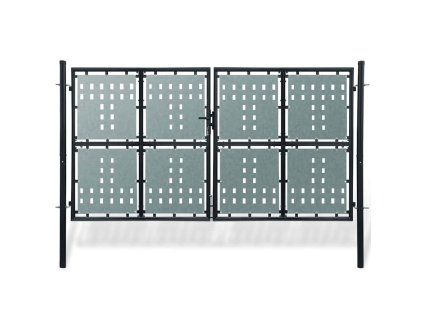 Čierna jednokrídlová plotová bránka 300x150 cm 141693