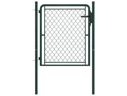 Záhradná brána oceľová 100x100 cm zelená 144403