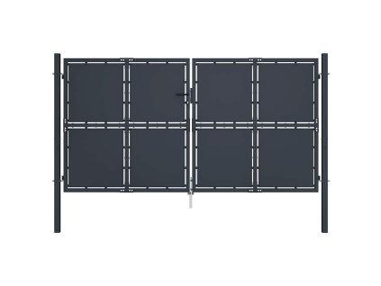 Záhradná brána z ocele 300x200 cm antracitová 144528