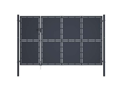 Záhradná brána z ocele 350x175 cm antracitová 144539