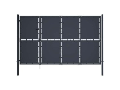 Záhradná brána z ocele 350x200 cm antracitová 144540